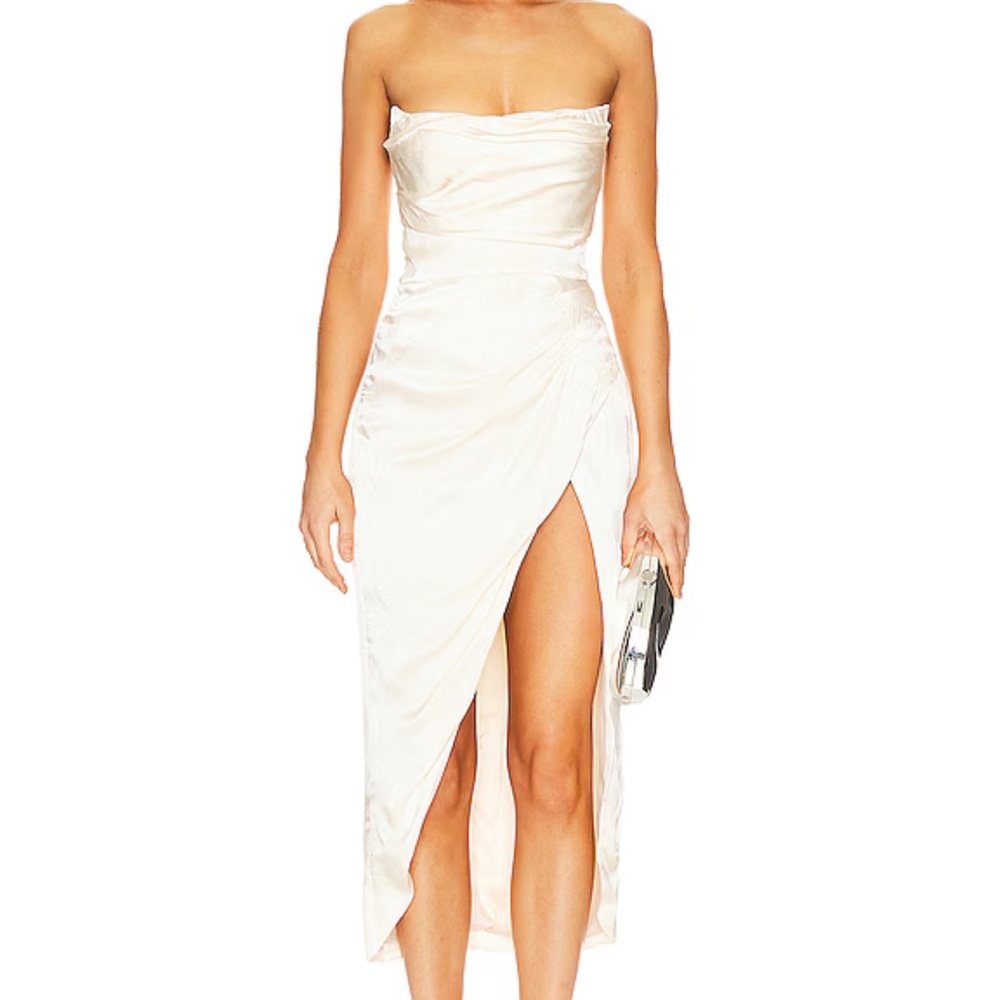 Bardot Elio Corset Dress in Gold & Ivory size 6